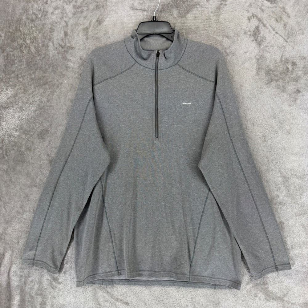 Patagonia Capilene 3 Midweight 1/4 Zip Pullover Mens XL Gray Polartec 44441 Base